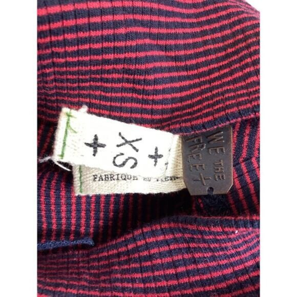 Acubi mermaidcore fairycore Free People Neck Fitted Stretch-Knit Top Retro XS - Picture 5 of 5